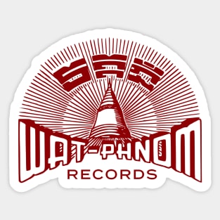 Wat Phnom Records Cambodian Record Label - Red Sticker